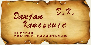 Damjan Kamišević vizit kartica